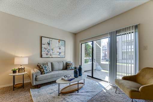 Living Room With Balcony at Wilson Crossing, Cedar Hill, 75104