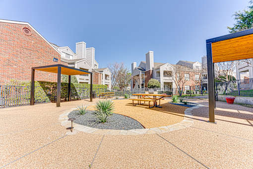A small outdoor patio at Wilson Crossing, Cedar Hill, 75104