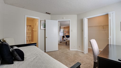 Bedroom With Closet at Woodland Hills, Irving, 75062