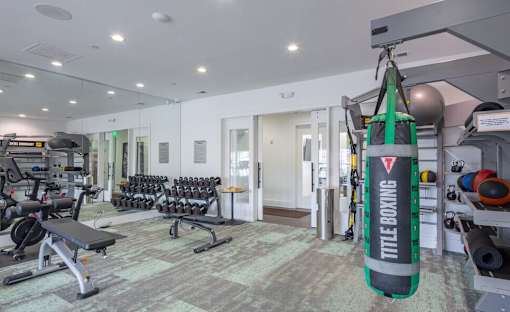 the gym at the apartments for rent