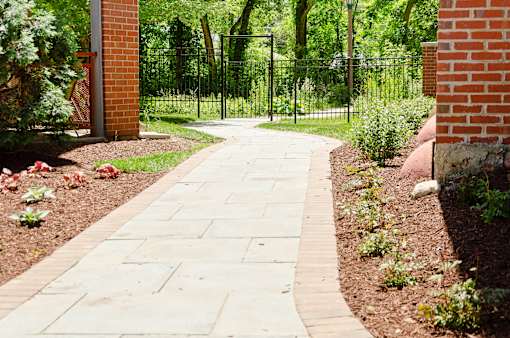 walkway outside of Ovaltine Court Apartments in Villa Park, IL