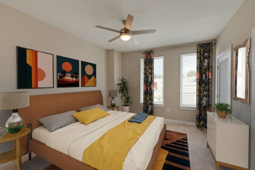 staged bedroom decor