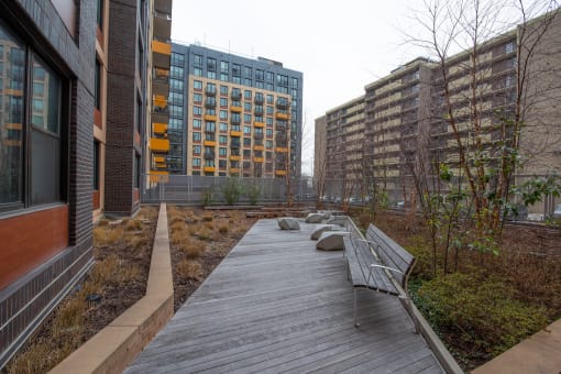 exterior space with walking path