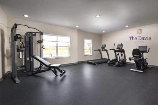 the gym at the davis apartments