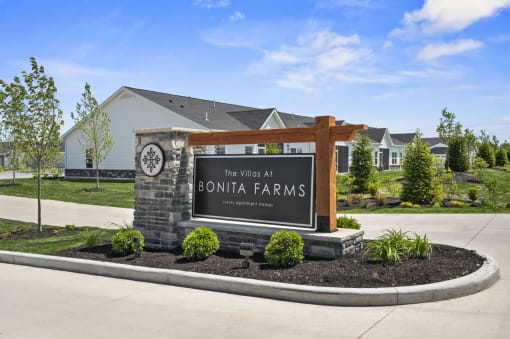 the villas at bonita farms entrance sign