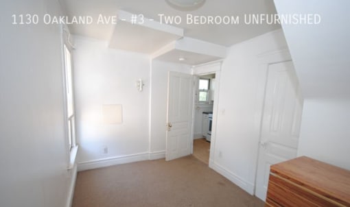 A two bedroom apartment is available at 1130 Oakland Ave.