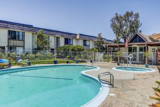 our apartments have a resort style pool and spa