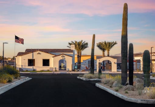Exterior driveway and entrance to Pillar at Fountain Hills