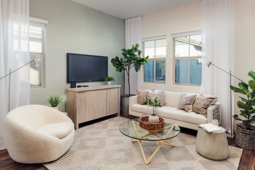 Spacious living rooms with windows at Pillar at Fountain Hills