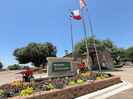 The Plaza at Briarcrest is a beautiful and inviting entrance to a community.