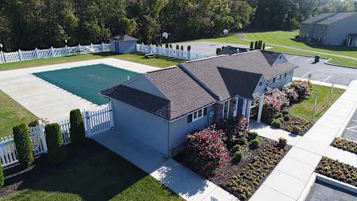 pool and yoga building