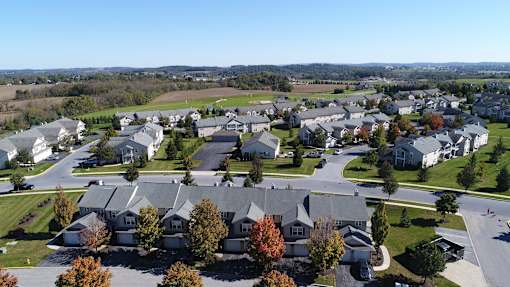 aerial view of buildings