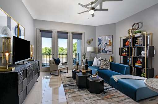 Spacious luxury apartments with porcelain tile floors and oversized windows at Xenia Apartments in Golden Valley, Minnesota