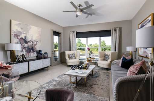Spacious luxury apartments with porcelain tile floors and oversized windows at Xenia Apartments in Golden Valley, Minnesota