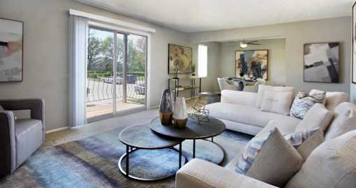 Spacious apartment, huge floor plan, and grey painted walls, at Inwood Village Apartments in La Vista, Nebraska