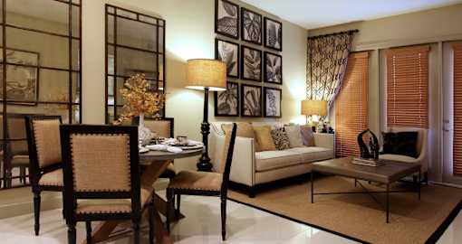 Luxury apartments next to the Galleria in Dallas with porcelain tile floors and spacious layout at Villa Piana Apartments