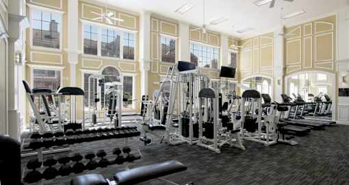 Luxury apartments with huge fitness center at TurtleCreek apartments in West Des Moines, Iowa