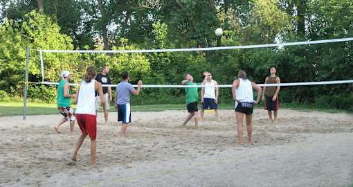 Sand volleyball court at The Vanderbilt Apartments in Omaha, Nebraska