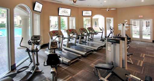 Luxury apartments next to the Galleria in Dallas with fitness center at Villa Piana Apartments