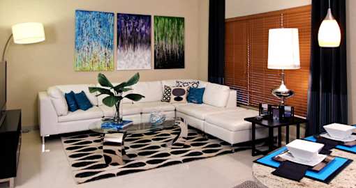 Spacious luxury apartments with porcelain tile floors at Villa Piana Apartments next to the Galleria in Dallas