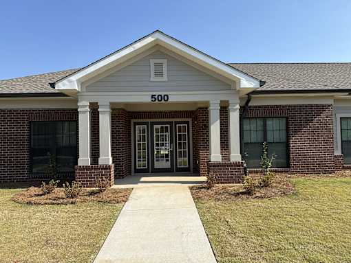 A building with the number 500 on the front.