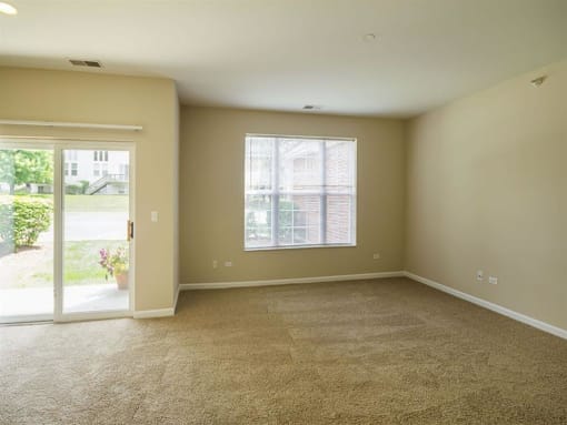 One Bedroom Living Room at Remington Apartment Homes, Romeoville, 60446