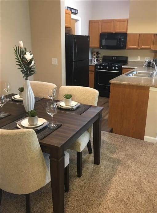 Model Kitchen at Remington Apartment Homes, Romeoville, Illinois