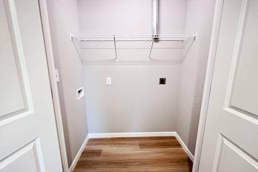 White Closet with a Shelf at Hebron Station Apartments, Hebron, KY, 41048