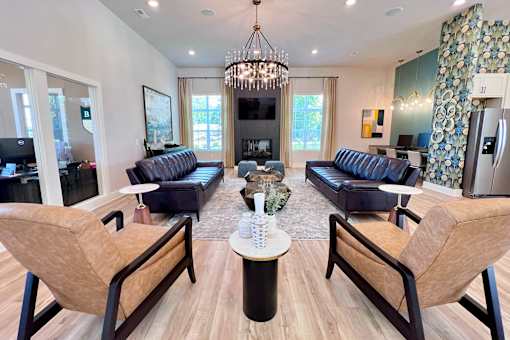 Clubhouse Living Space at Hebron Station Apartments, Hebron