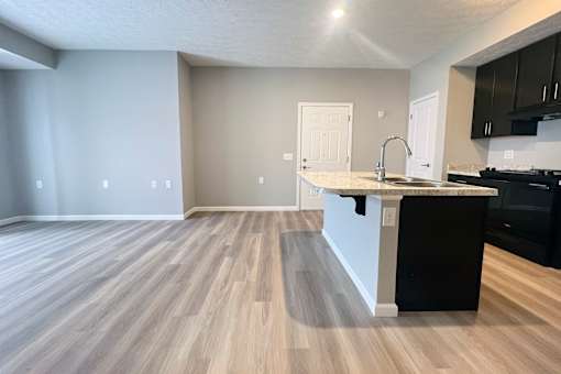 Empty Kitchen at Hebron Station Apartments, Hebron, KY, 41048