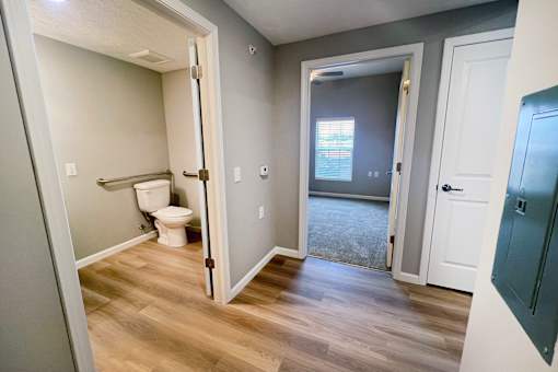 Empty Bathroom at Hebron Station Apartments, Hebron, 41048