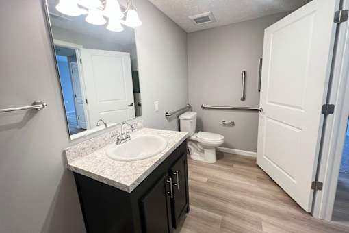 Primary Bathroom at Hebron Station Apartments, Hebron, KY