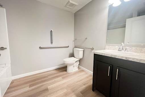 Renovated Bathroom at Hebron Station Apartments, Hebron, Kentucky