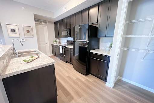 Open Kitchen Floor Design at Hebron Station Apartments, Hebron, 41048