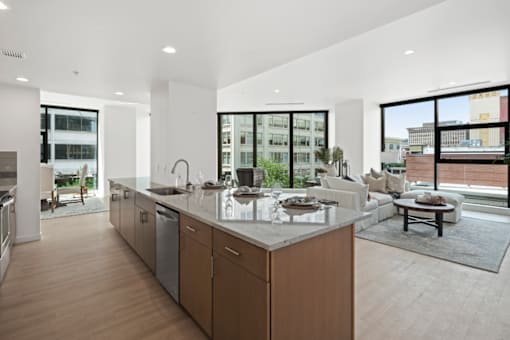 Kitchen Unit at M Apartments, Spokane, Washington