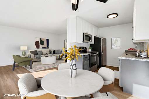 Haven at The Hills virtually staged dining area