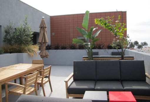 Mayfair Residences courtyard with outdoor furniture