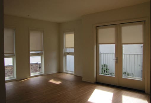 Mayfair Residences spacious bedroom with tall windows
