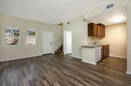 Parkside Villas unfurnished living and dining room