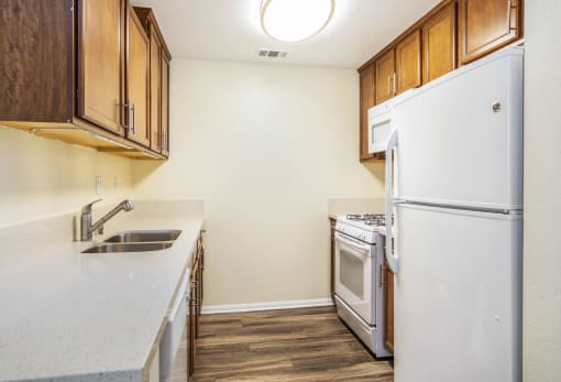 Parkside Villas kitchen area with appliances