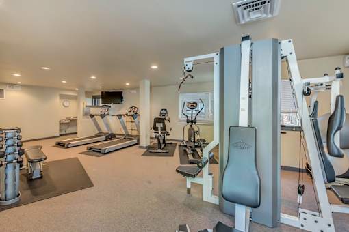 Courtside Apartments fitness center