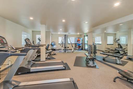 Courtside Apartments fitness center