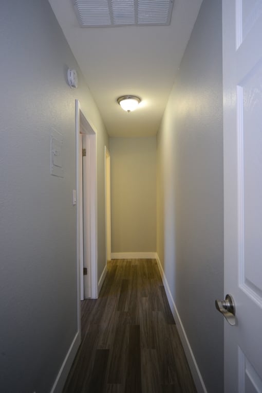 Atrium Court apartment hallway