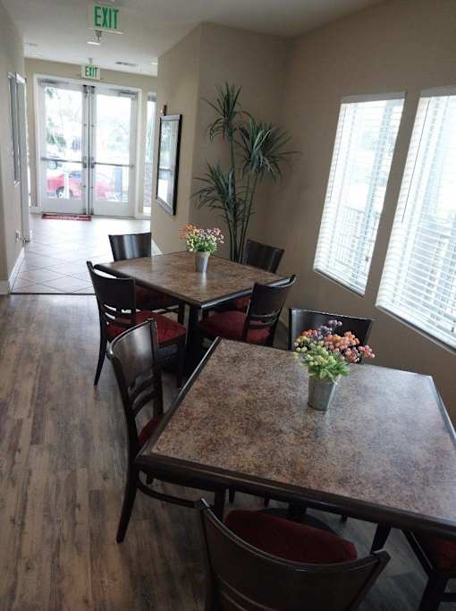 Broadway Village community room dining tables