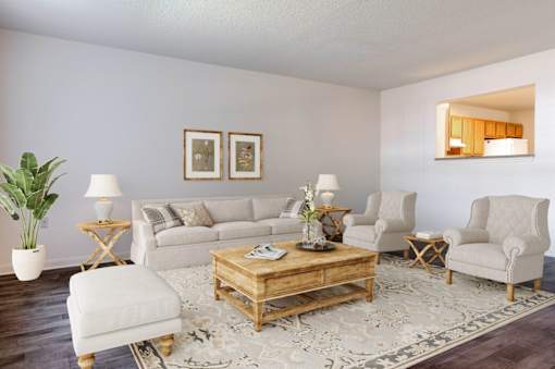 Country Ranch Apartments staged living room