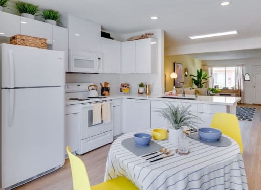 cypress village kitchen with appliances