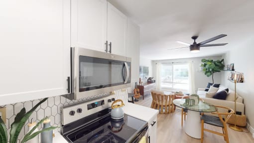 Lyric Apartments kitchen with appliances