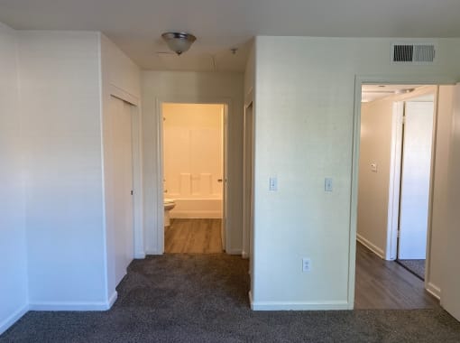 Gabilan Family Apartments two bedroom unit bedroom with attached bathroom
