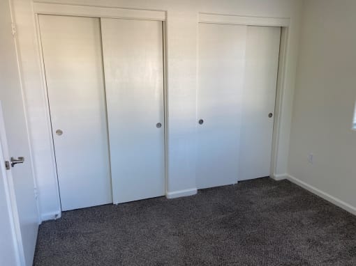 Gabilan Family Apartments two bedroom unit washer bedroom closet