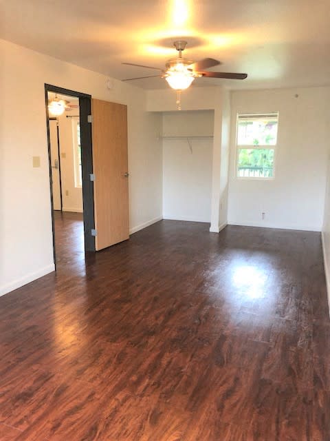 The Waterfront Apartments at Kahului bedroom with closet